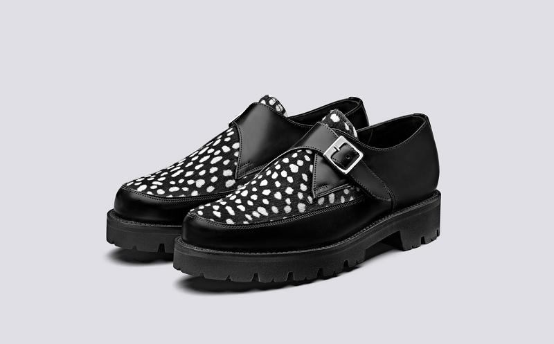 Grenson The Rack M4 Mens Creeper Monk Shoes - Black IS4153